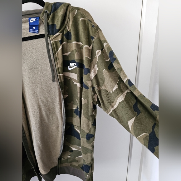 Nike zip up camo sweatshirt men's L - Picture 2 of 4